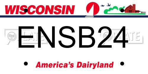 ENSB24 Wisconsin License Plate