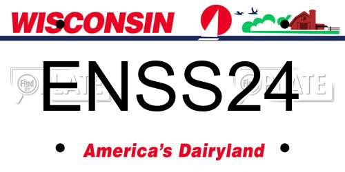 ENSS24 Wisconsin License Plate