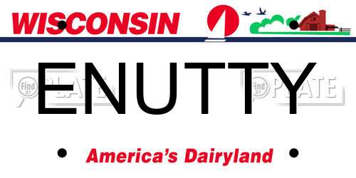 ENUTTY Wisconsin License Plate