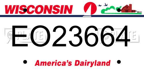 EO23664 Wisconsin License Plate