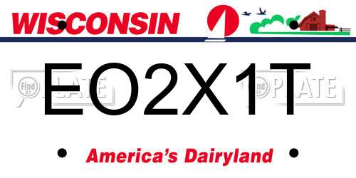EO2X1T Wisconsin License Plate