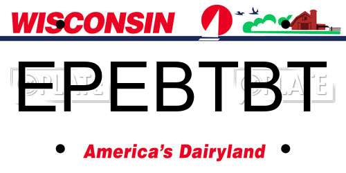 EPEBTBT Wisconsin License Plate