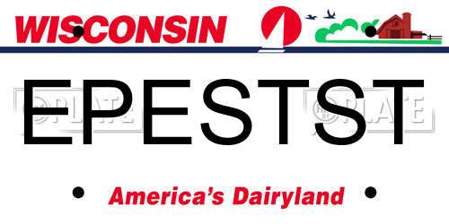 EPESTST Wisconsin License Plate