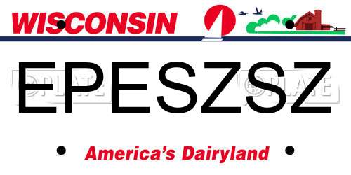 EPESZSZ Wisconsin License Plate