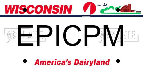EPICPM Wisconsin License Plate