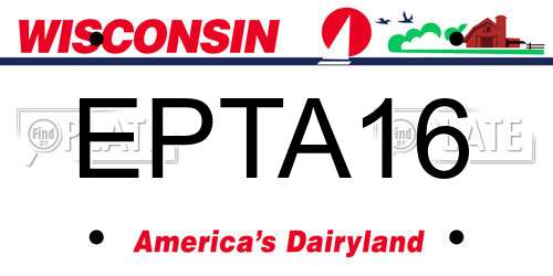 EPTA16 Wisconsin License Plate