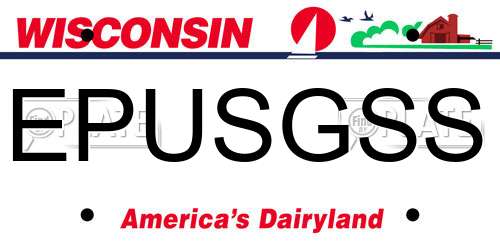 EPUSGSS Wisconsin License Plate