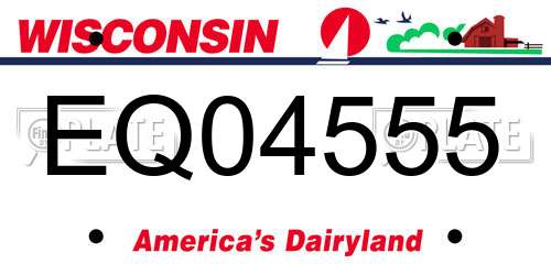 EQ04555 Wisconsin License Plate
