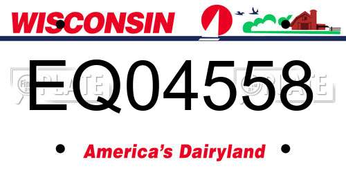 EQ04558 Wisconsin License Plate