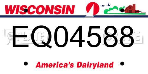 EQ04588 Wisconsin License Plate