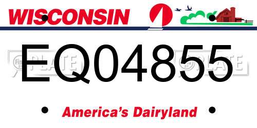 EQ04855 Wisconsin License Plate