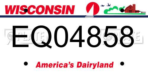 EQ04858 Wisconsin License Plate