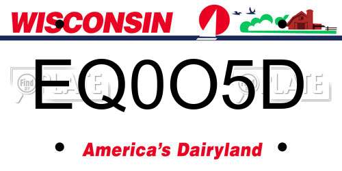 EQ0O5D Wisconsin License Plate