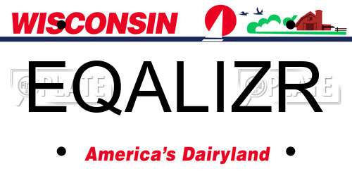EQALIZR Wisconsin License Plate