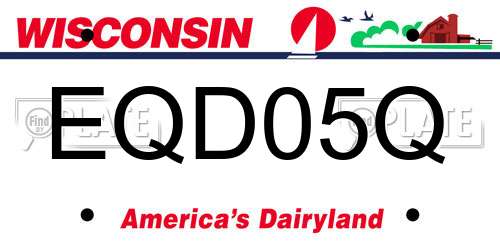 EQD05Q Wisconsin License Plate