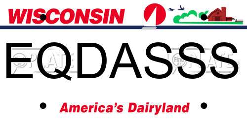 EQDASSS Wisconsin License Plate
