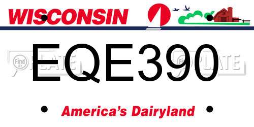 EQE390 Wisconsin License Plate