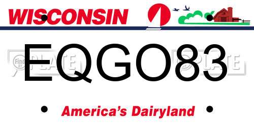 EQGO83 Wisconsin License Plate