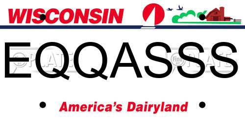 EQQASSS Wisconsin License Plate