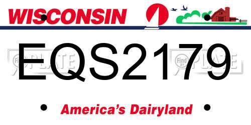 EQS2179 Wisconsin License Plate