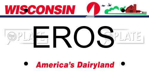 EROS Wisconsin License Plate