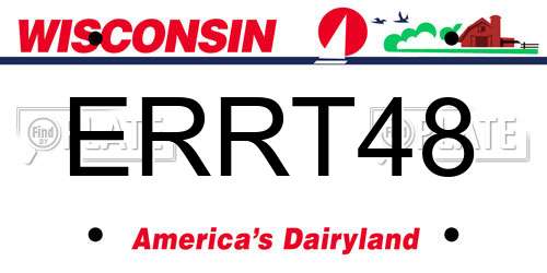 ERRT48 Wisconsin License Plate