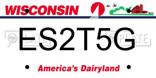 ES2T5G Wisconsin License Plate