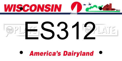 ES312 Wisconsin License Plate