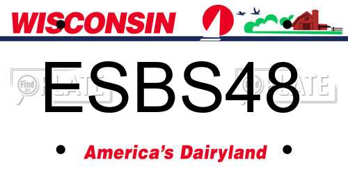 ESBS48 Wisconsin License Plate