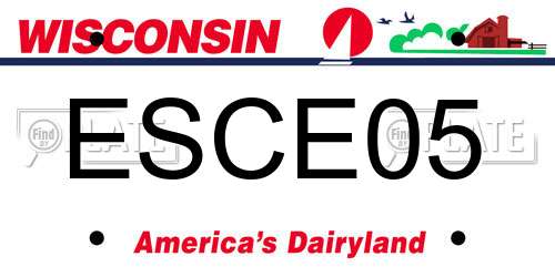 ESCE05 Wisconsin License Plate