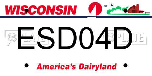 ESD04D Wisconsin License Plate