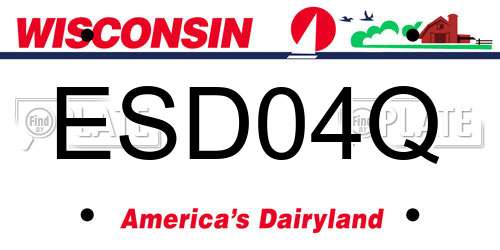 ESD04Q Wisconsin License Plate