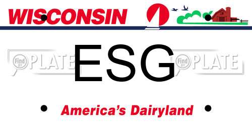 ESG Wisconsin License Plate