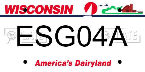 ESG04A Wisconsin License Plate