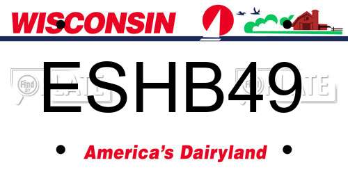 ESHB49 Wisconsin License Plate