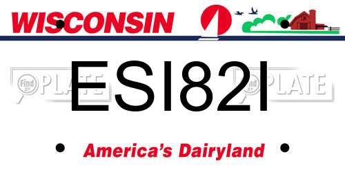 ESI82I Wisconsin License Plate