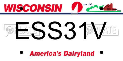ESS31V Wisconsin License Plate