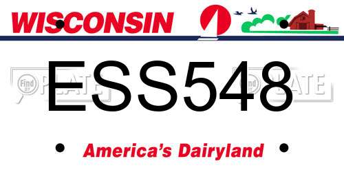 ESS548 Wisconsin License Plate