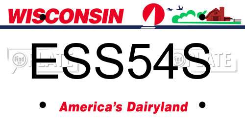 ESS54S Wisconsin License Plate
