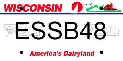 ESSB48 Wisconsin License Plate