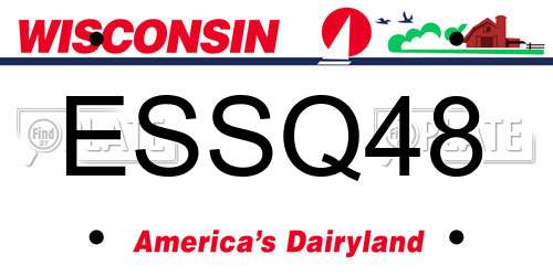 ESSQ48 Wisconsin License Plate