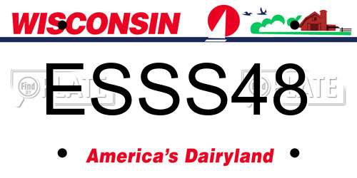 ESSS48 Wisconsin License Plate