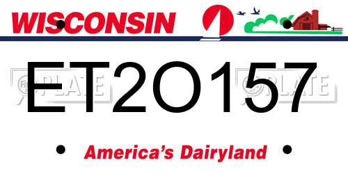ET2O157 Wisconsin License Plate