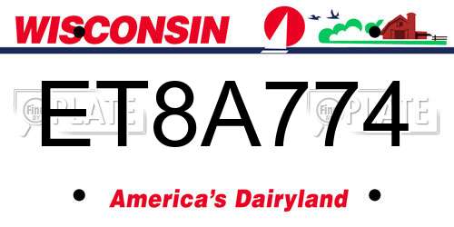 ET8A774 Wisconsin License Plate