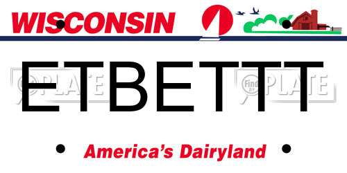 ETBETTT Wisconsin License Plate