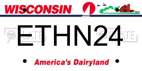 ETHN24 Wisconsin License Plate