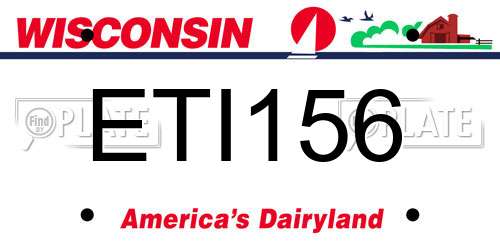 ETI156 Wisconsin License Plate