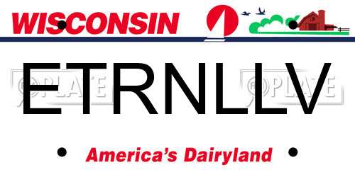 ETRNLLV Wisconsin License Plate