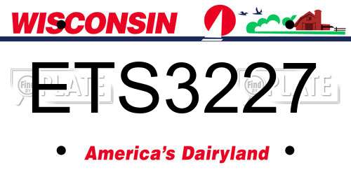 ETS3227 Wisconsin License Plate