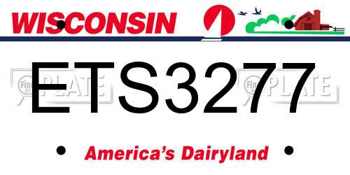 ETS3277 Wisconsin License Plate